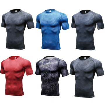 Wholesale Custom Mens Plain Black Tshirt Fitness Sports Workout Gym Cool T Shirts for Men